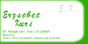 erzsebet kuri business card